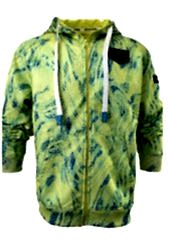 Stafu Jedi Unisex Fermuarlı, Kapüşonlu Trophy Desenli Lime Sweatshirt