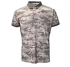 Stafu League UV Korumalı Performans Polo Yaka T-Shirt - Camo Kahverengi