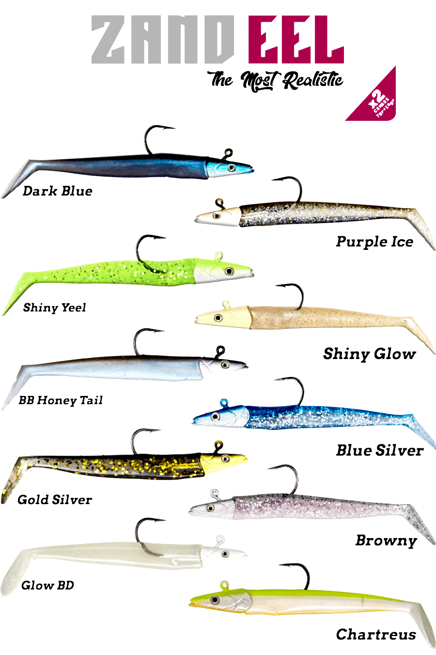 Fujin Zand Eel 11cm 7gr-14gr Double Body+Head Silikon Balık